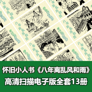 《八年离乱风和雨》连环画小人书全套13册电子版