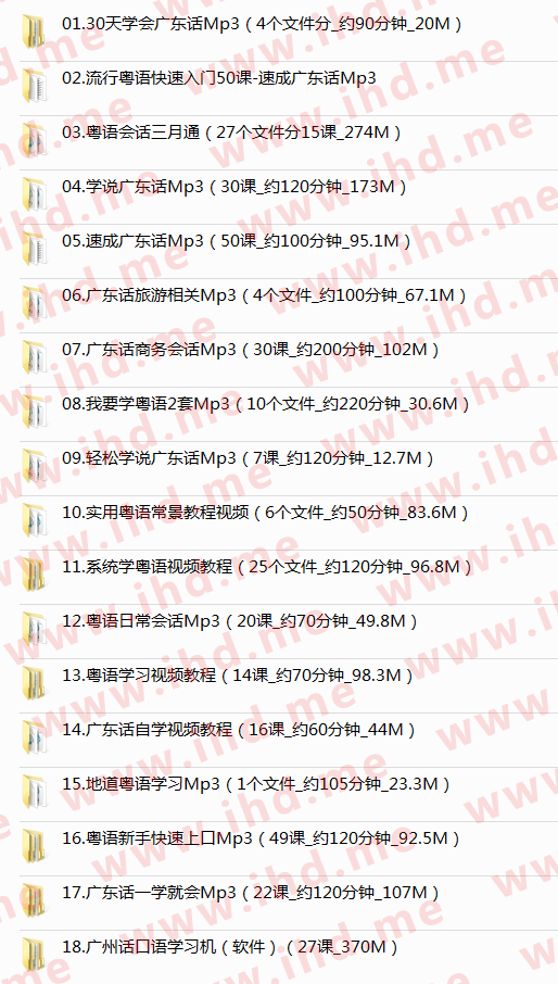 零基础速成广东话粤语口语学习视频音频教程 介绍图片