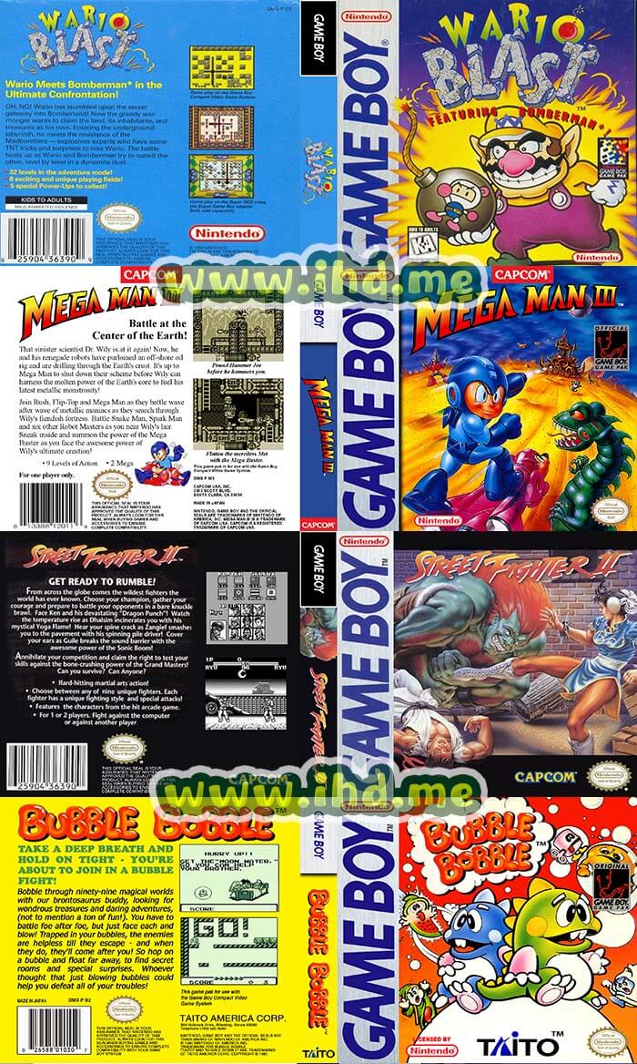 GameBoy游戏卡包装盒高清封面 印刷专用 300dpI 介绍图片