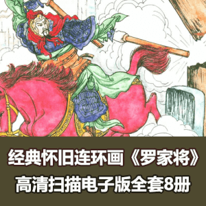 经典怀旧连环画小人书《罗家将》套8册