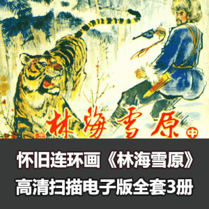怀旧连环画《林海雪原》辽美了版全套1982年版